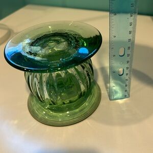 Candleholder green handblown